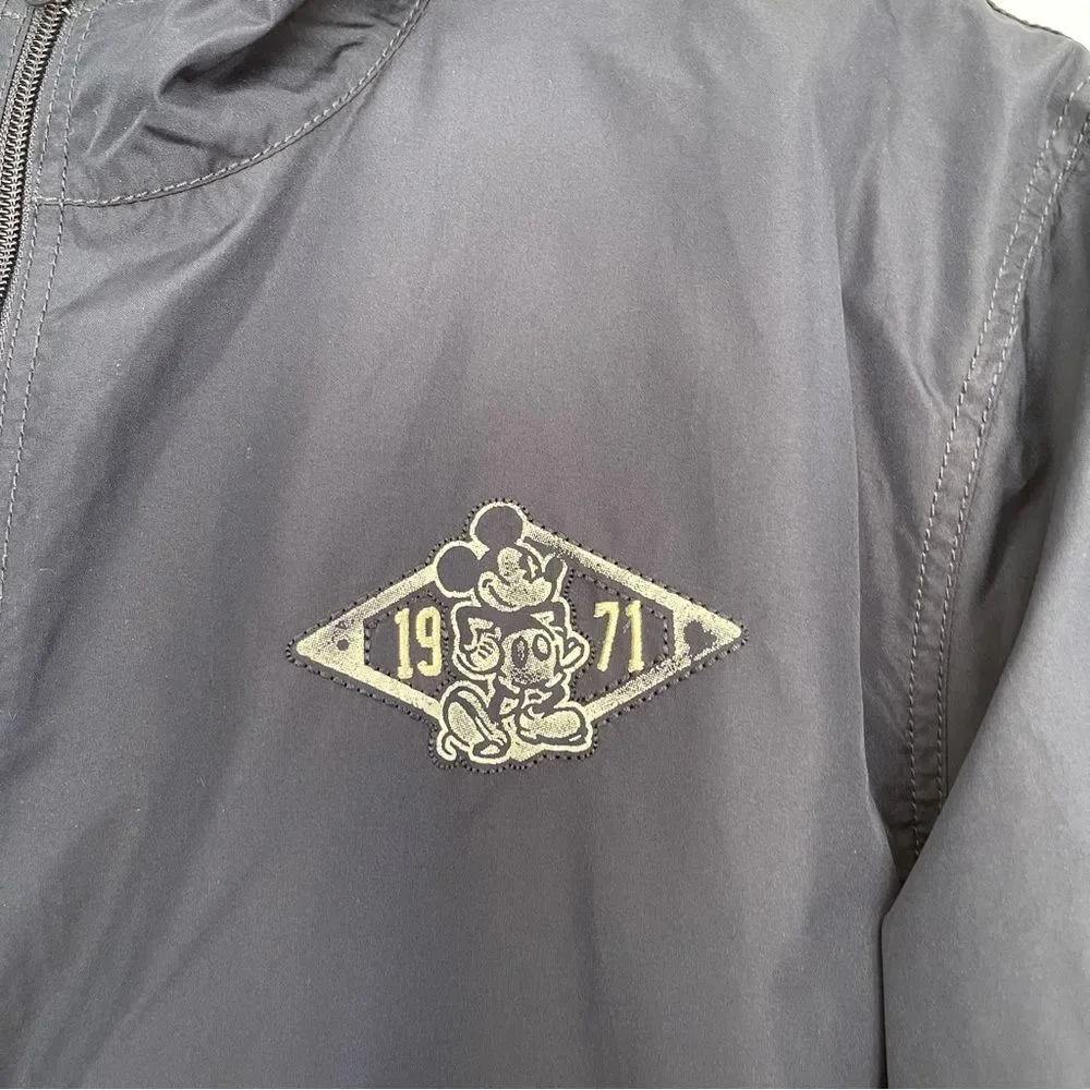Disney Parks Navy Windbreaker Jacket Size Medium